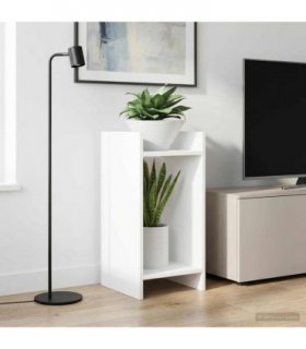 vidaXL Plant Stand with Shelf White 30 x 30 x 60 cm Engineered Wood