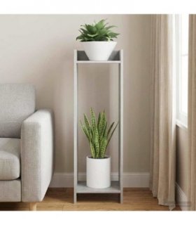 vidaXL Plant Stand Concrete Grey 30 x 30 x 100 cm Engineered Wood
