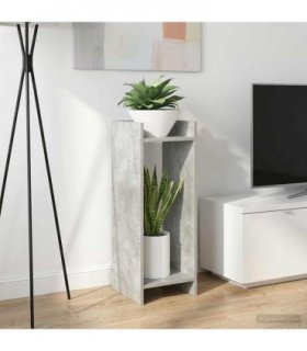 vidaXL Plant Stand Concrete Grey 30 x 30 x 80 cm Engineered Wood