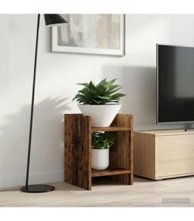 vidaXL Plant Stand 2 pcs Old Wood 30 x 30 x 40 cm Engineered Wood