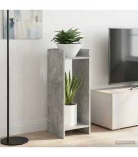 vidaXL Plant Stand 2 pcs Concrete Grey 30 x 30 x 80 cm Engineered Wood