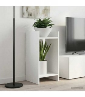 vidaXL Plant Stand 2 pcs White 30 x 30 x 60 cm Engineered Wood