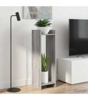 vidaXL Plant Stand 2 pcs Grey Sonoma 30 x 30 x 100 cm Engineered Wood