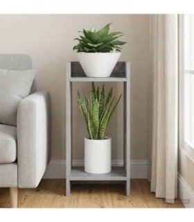 vidaXL Plant Stand Grey Sonoma 30 x 30 x 60 cm Engineered Wood
