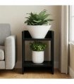 vidaXL Plant Stand Black Oak 30 x 30 x 40 cm Engineered Wood