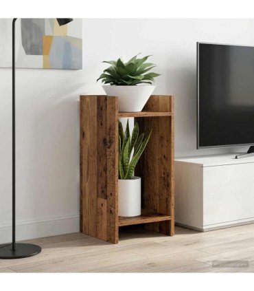 vidaXL Plant Stand with Shelf Old Wood 30 x 30 x 60 cm Engineered Wood