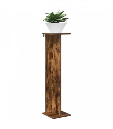 vidaXL Plant Stand 2 pcs Smoked Oak 25 x 25.5 x 100.5 cm