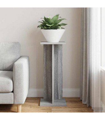 vidaXL Plant Stand Grey Sonoma 25 x 25.5 x 60.5 cm Engineered Wood