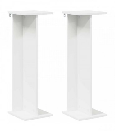 vidaXL Plant Stand 2 pcs White 25 x 25.5 x 80.5 cm Engineered Wood
