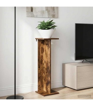 vidaXL Plant Stand 2 pcs Smoked Oak 25 x 25.5 x 80.5 cm