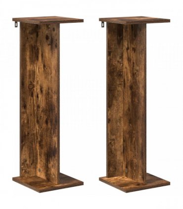 vidaXL Plant Stand 2 pcs Smoked Oak 25 x 25.5 x 80.5 cm