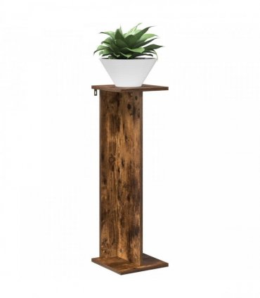 vidaXL Plant Stand 2 pcs Smoked Oak 25 x 25.5 x 80.5 cm