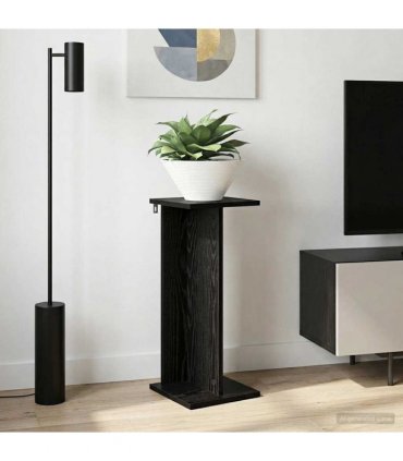 vidaXL Plant Stand Black Oak 25 x 25.5 x 60.5 cm Engineered Wood
