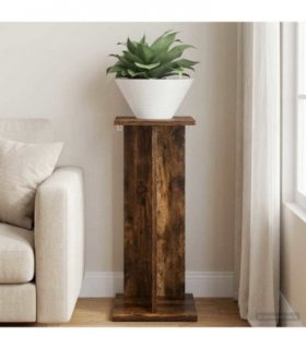 vidaXL Plant Stand Smoked Oak 25 x 25.5 x 60.5 cm Engineered Wood