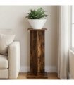 vidaXL Plant Stand Smoked Oak 25 x 25.5 x 60.5 cm Engineered Wood