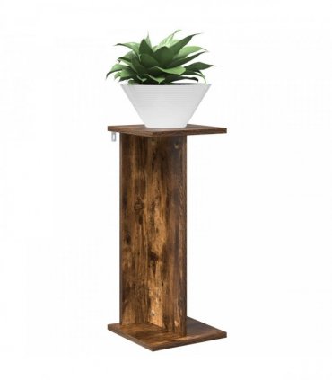 vidaXL Plant Stand Smoked Oak 25 x 25.5 x 60.5 cm Engineered Wood