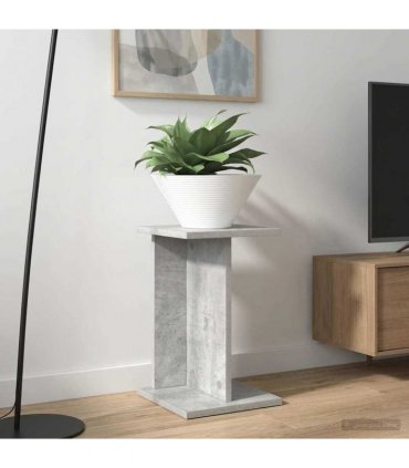 vidaXL Plant Stand Concrete Grey 25 x 25.5 x 40.5 cm Engineered Wood