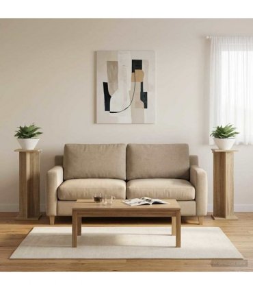 vidaXL Plant Stand 2 pcs Sonoma Oak 25 x 25.5 x 80.5 cm