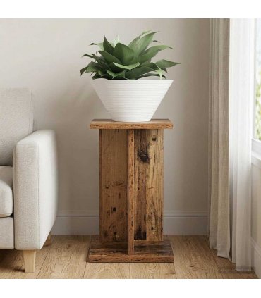vidaXL Plant Stand Old Wood 25 x 25.5 x 40.5 cm Engineered Wood