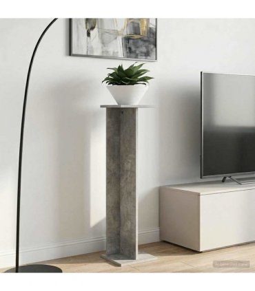 vidaXL Plant Stand 2 pcs Concrete Grey 25 x 25.5 x 100.5 cm