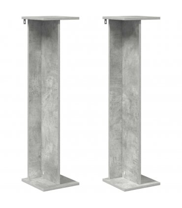 vidaXL Plant Stand 2 pcs Concrete Grey 25 x 25.5 x 100.5 cm