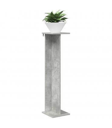 vidaXL Plant Stand 2 pcs Concrete Grey 25 x 25.5 x 100.5 cm