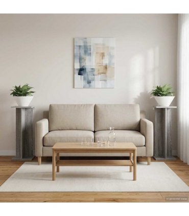 vidaXL Plant Stand 2 pcs Grey Sonoma 25 x 25.5 x 60.5 cm