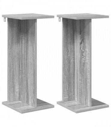 vidaXL Plant Stand 2 pcs Grey Sonoma 25 x 25.5 x 60.5 cm