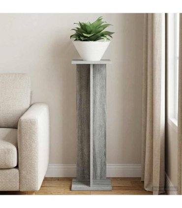 vidaXL Plant Stand Grey Sonoma 25 x 25.5 x 80.5 cm Engineered Wood