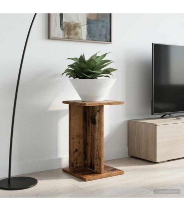 vidaXL Plant Stand 2 pcs Old Wood 25 x 25.5 x 40.5 cm Engineered Wood