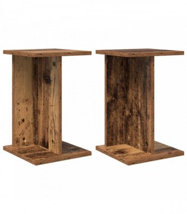 vidaXL Plant Stand 2 pcs Old Wood 25 x 25.5 x 40.5 cm Engineered Wood