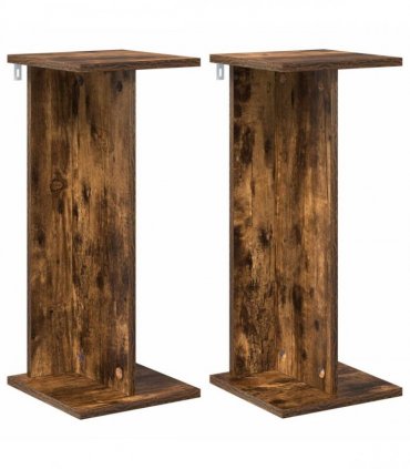 vidaXL Plant Stand 2 pcs Smoked Oak 25 x 25.5 x 60.5 cm