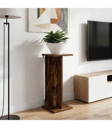 vidaXL Plant Stand 2 pcs Smoked Oak 25 x 25.5 x 60.5 cm