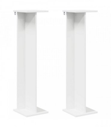 vidaXL Plant Stand 2 pcs White 25 x 25.5 x 100.5 cm Engineered Wood