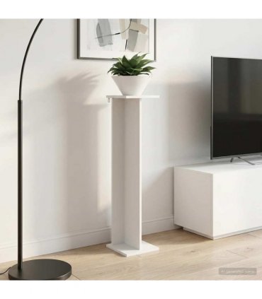 vidaXL Plant Stand 2 pcs White 25 x 25.5 x 100.5 cm Engineered Wood