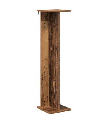 vidaXL Plant Stand 2 pcs Old Wood 25 x 25.5 x 100.5 cm Engineered Wood