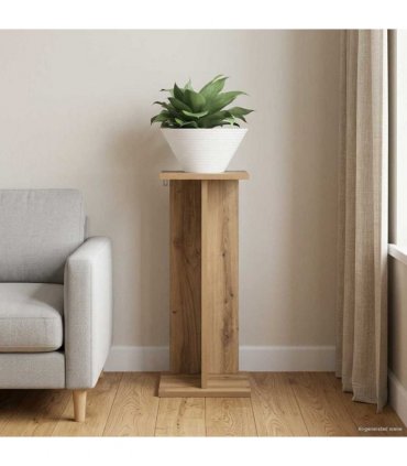 vidaXL Plant Stand Artisan Oak 25 x 25.5 x 60.5 cm Engineered Wood