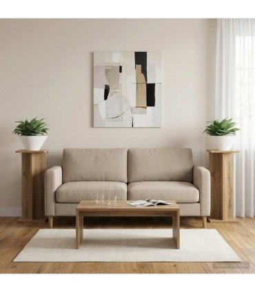 vidaXL Plant Stand 2 pcs Artisan Oak 25 x 25.5 x 60.5 cm