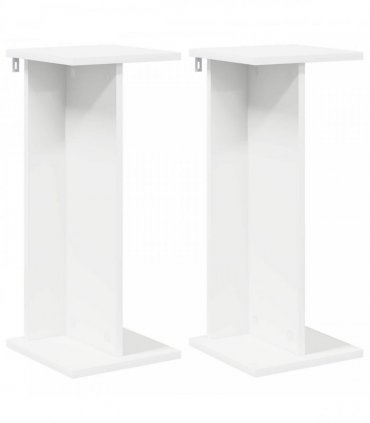 vidaXL Plant Stand 2 pcs White 25 x 25.5 x 60.5 cm Engineered Wood