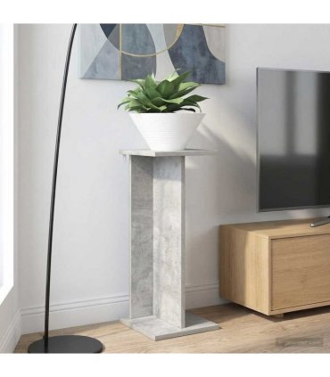 vidaXL Plant Stand 2 pcs Concrete Grey 25 x 25.5 x 60.5 cm