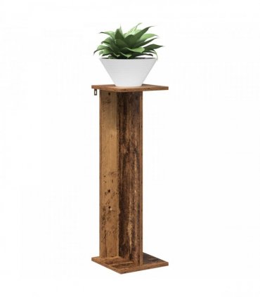 vidaXL Plant Stand 2 pcs Old Wood 25 x 25.5 x 80.5 cm Engineered Wood