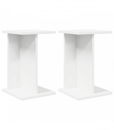 vidaXL Plant Stand 2 pcs White 25 x 25.5 x 40.5 cm Engineered Wood