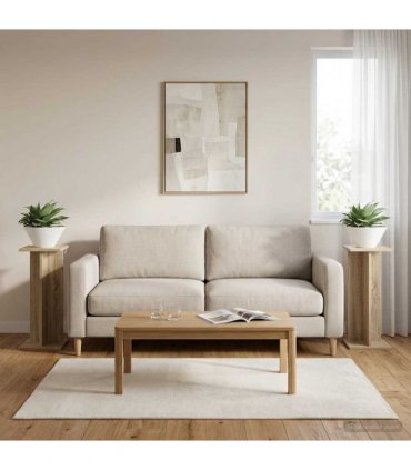 vidaXL Plant Stand 2 pcs Sonoma Oak 25 x 25.5 x 60.5 cm