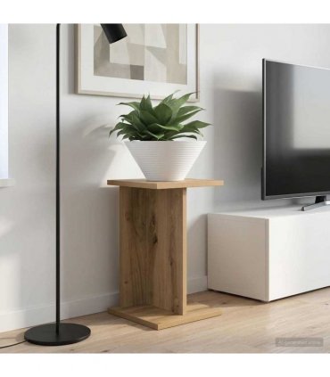 vidaXL Plant Stand Artisan Oak 25 x 25.5 x 40.5 cm Engineered Wood