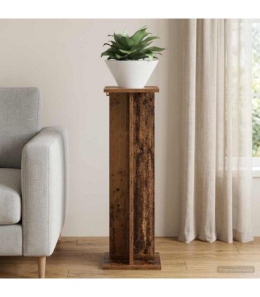 vidaXL Plant Stand Old Wood 25 x 25.5 x 80.5 cm Engineered Wood