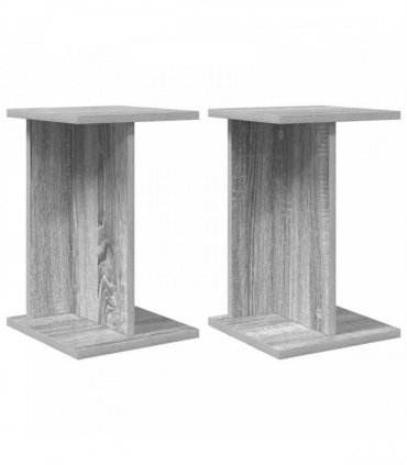 vidaXL Plant Stand 2 pcs Grey Sonoma 25 x 25.5 x 40.5 cm