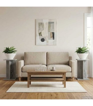 vidaXL Plant Stand 2 pcs Grey Sonoma 25 x 25.5 x 40.5 cm