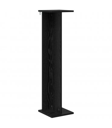 vidaXL Plant Stand 2 pcs Black Oak 25 x 25.5 x 100.5 cm