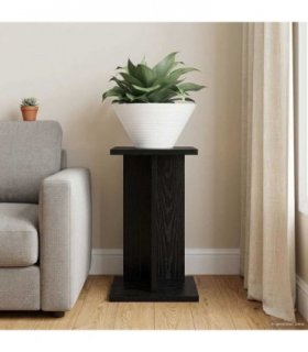 vidaXL Plant Stand Black Oak 25 x 25.5 x 40.5 cm Engineered Wood