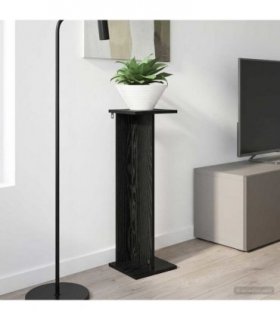 vidaXL Plant Stand Black Oak 25 x 25.5 x 80.5 cm Engineered Wood